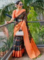 Organza Multi Colour Party Wear Zari Work Saree